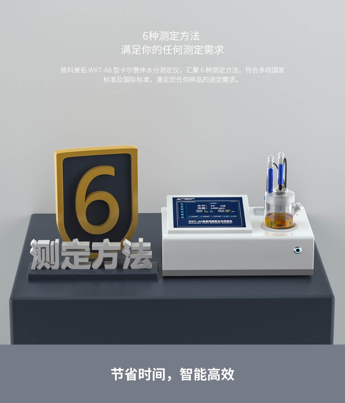WKT-A6 Karl Fischer Trace Moisture Analyzer Coulometric WKT-A6 Karl Fischer Trace Moisture Analyzer Coulometric