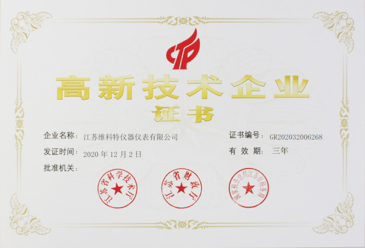 VicoMeter High-Tech Enterprise Certificate.jpg