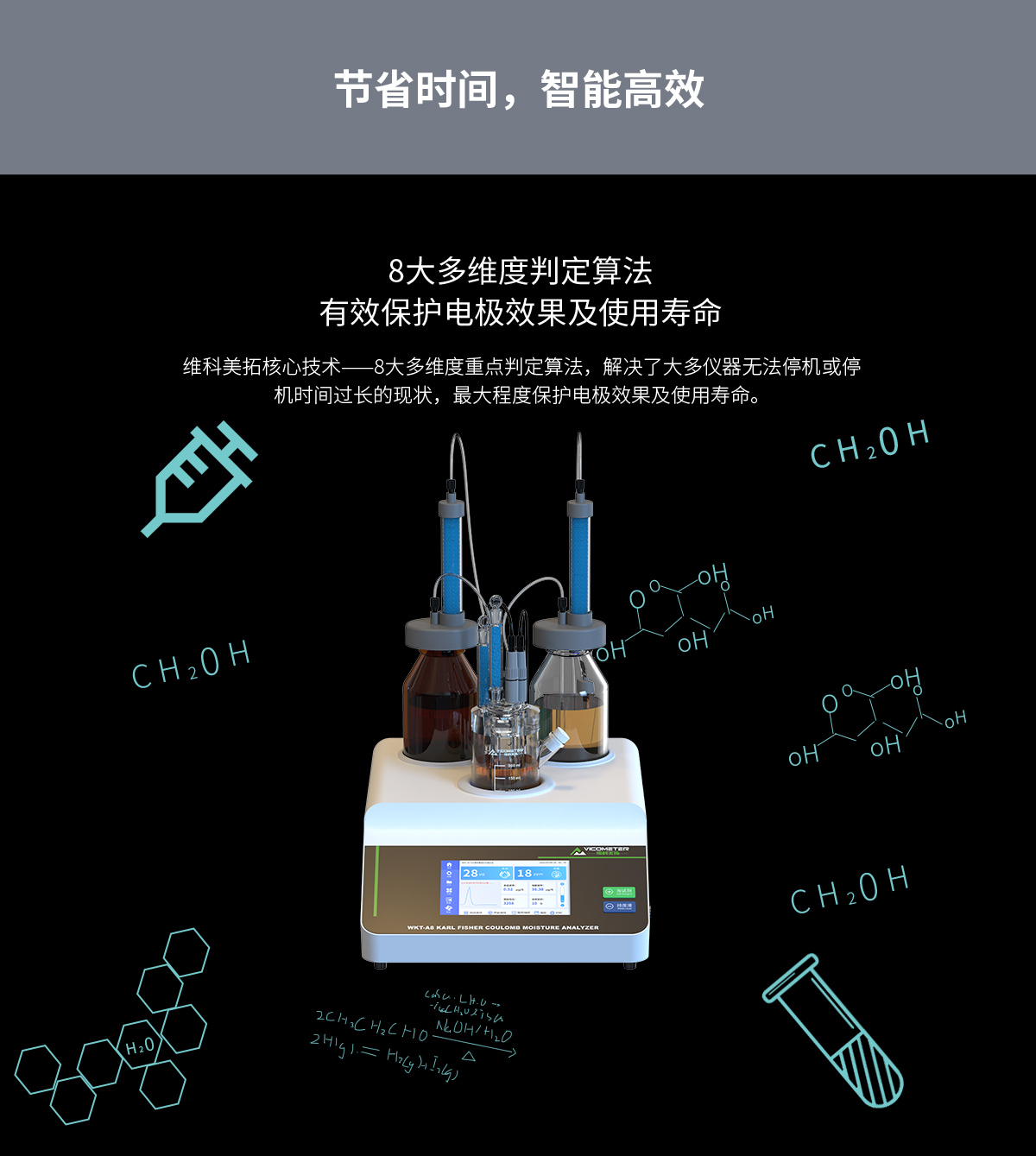WKT-A8 Automatic Moisture Analyzer Automatic Reagent Exchange WKT-A8 Automatic Moisture Analyzer Automatic Reagent Exchange